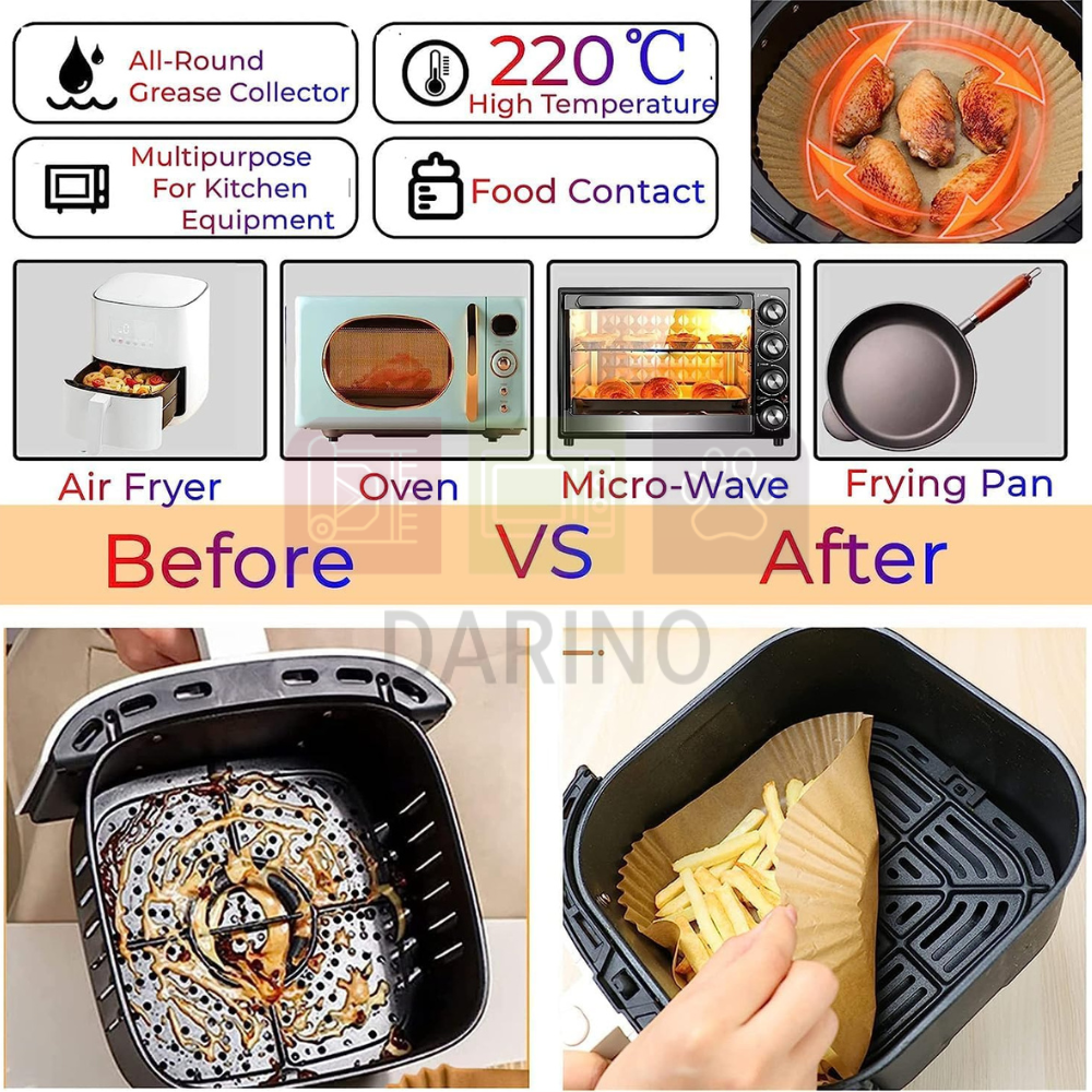 Air Fryer Disposable Paper Liner 50Pcs - Image 6