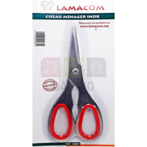 Kitchen scissors stainless steel blade with non-slip handles - LAMACOM
