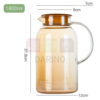 Glass Pitcher with Handle and Strainer Lid Drip-Free and 6 Glass Mugs - Image 3