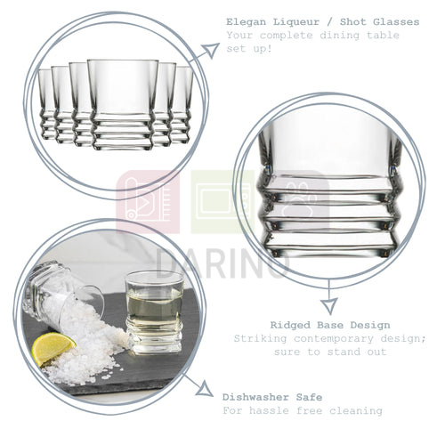 Elegan Shot Glass Set of 6x 80ml β LAV - Image 4