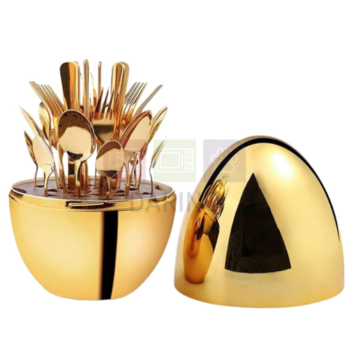 Premium Cutlery Set 24 Pcs with Oval Shaped Stand