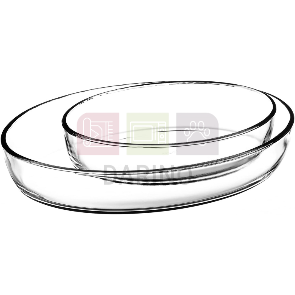 Thermal Oval Glass Dishes Set of 2