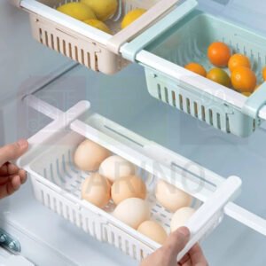 Retractable Refrigerator Storage Box Shelf Holder