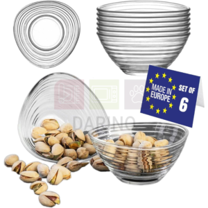 Set of 6 Glass Jam and Snack and Sauce Bowl  68 cc - LAV