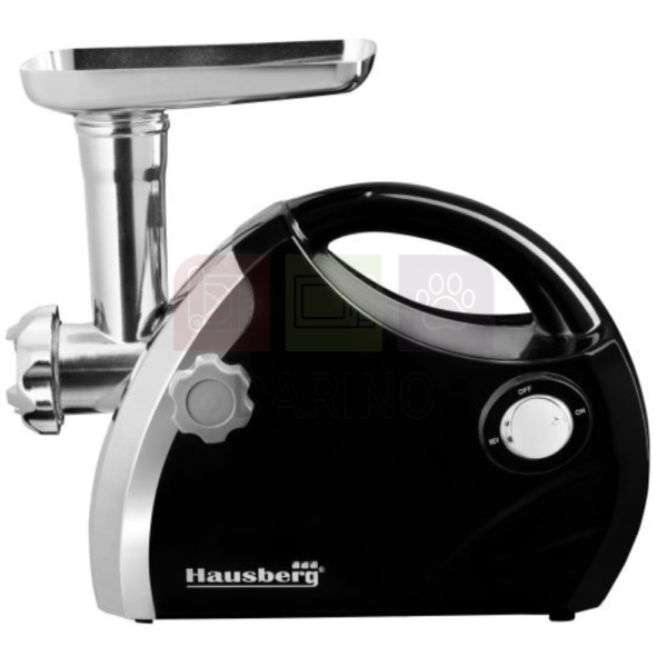 Meat grinder Stainless steel 1800W Copper motor Black - HAUSBERG