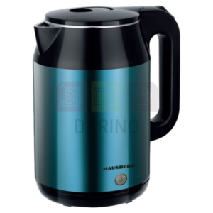 Electric kettle 1800W 2.2L  Automatic stop Luminous indicator Blue-Black - HAUSBERG