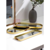 Oval Glass Mirror Fruit Food Cup Jewelry Necklace Display Tray - Image 5