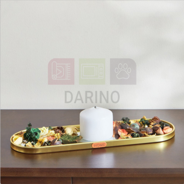 Oval Glass Mirror Fruit Food Cup Jewelry Necklace Display Tray